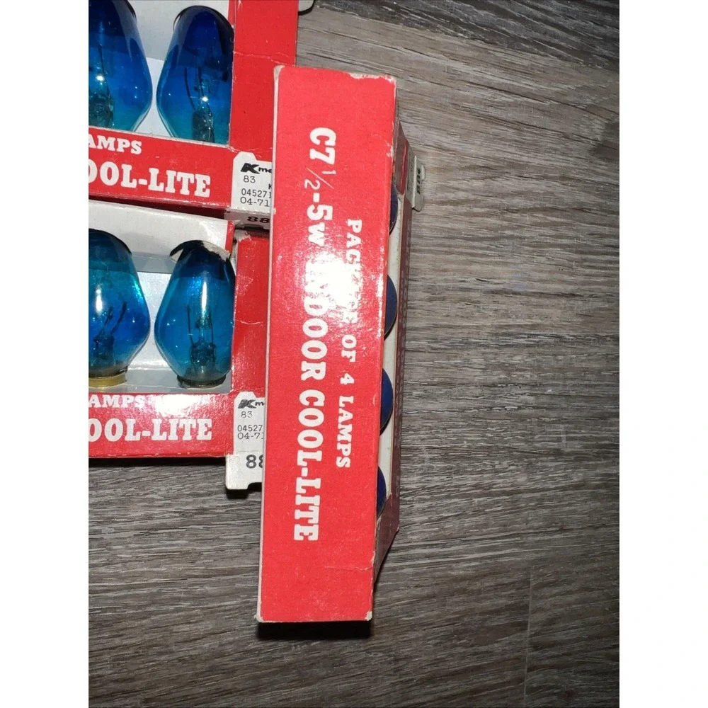 VINTAGE TRIM-A-TREE C7.5-5W INDOOR REPLACEMENT BULBS LAMPS 1 PACK OF 4 Christmas